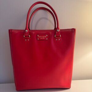 NWOT Kate Spade (Origial) Red Leather Wellesley Quintessa Large Tote New